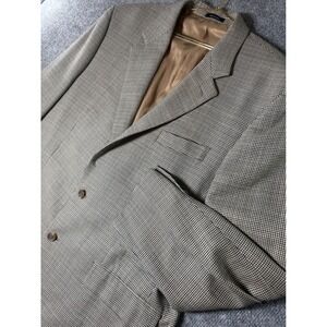 Lauren Ralph Lauren Mens 44R Houndstooth 100% Wool Blazer Sport Coat Jacket